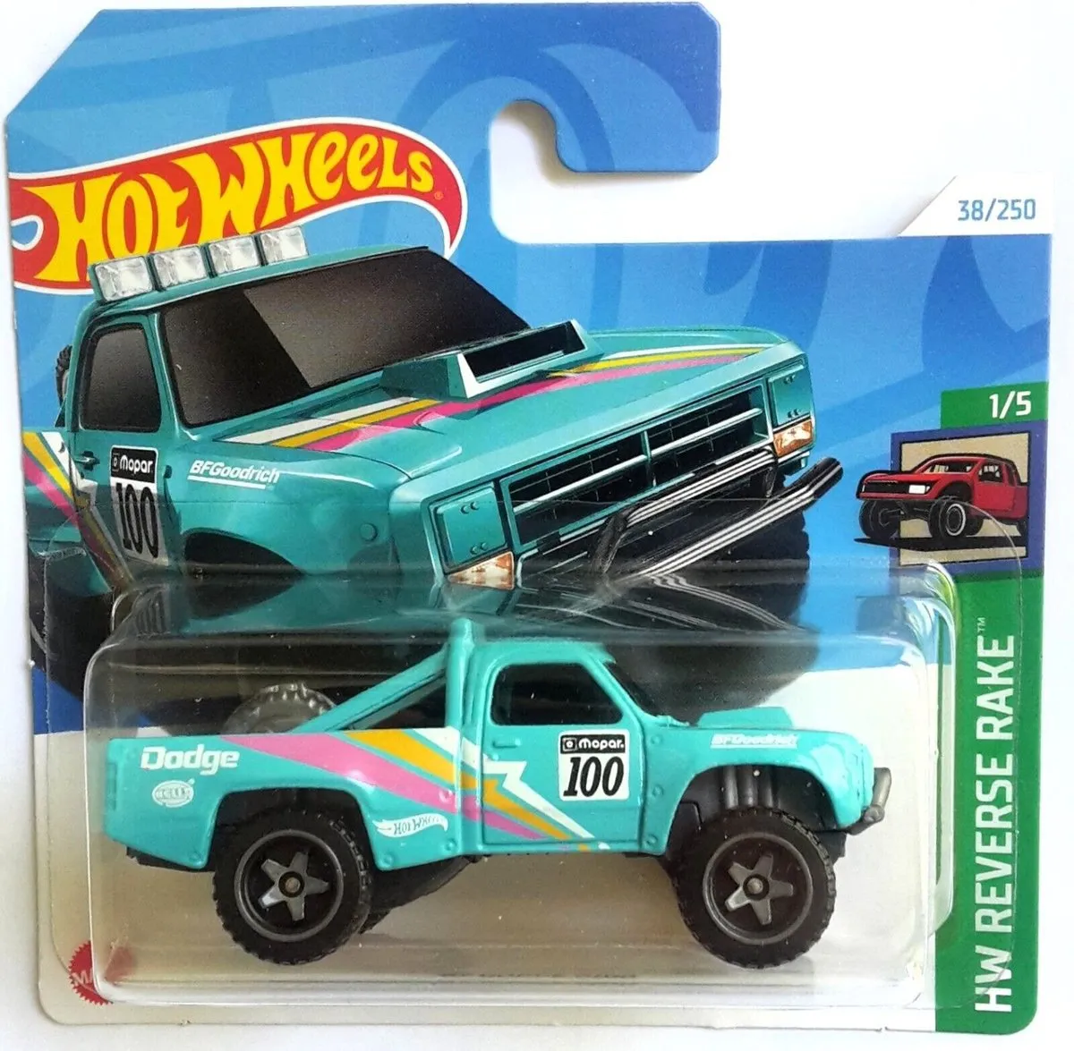 Hot Wheels '87 Dodge D100 Reverse Rake 1:64
