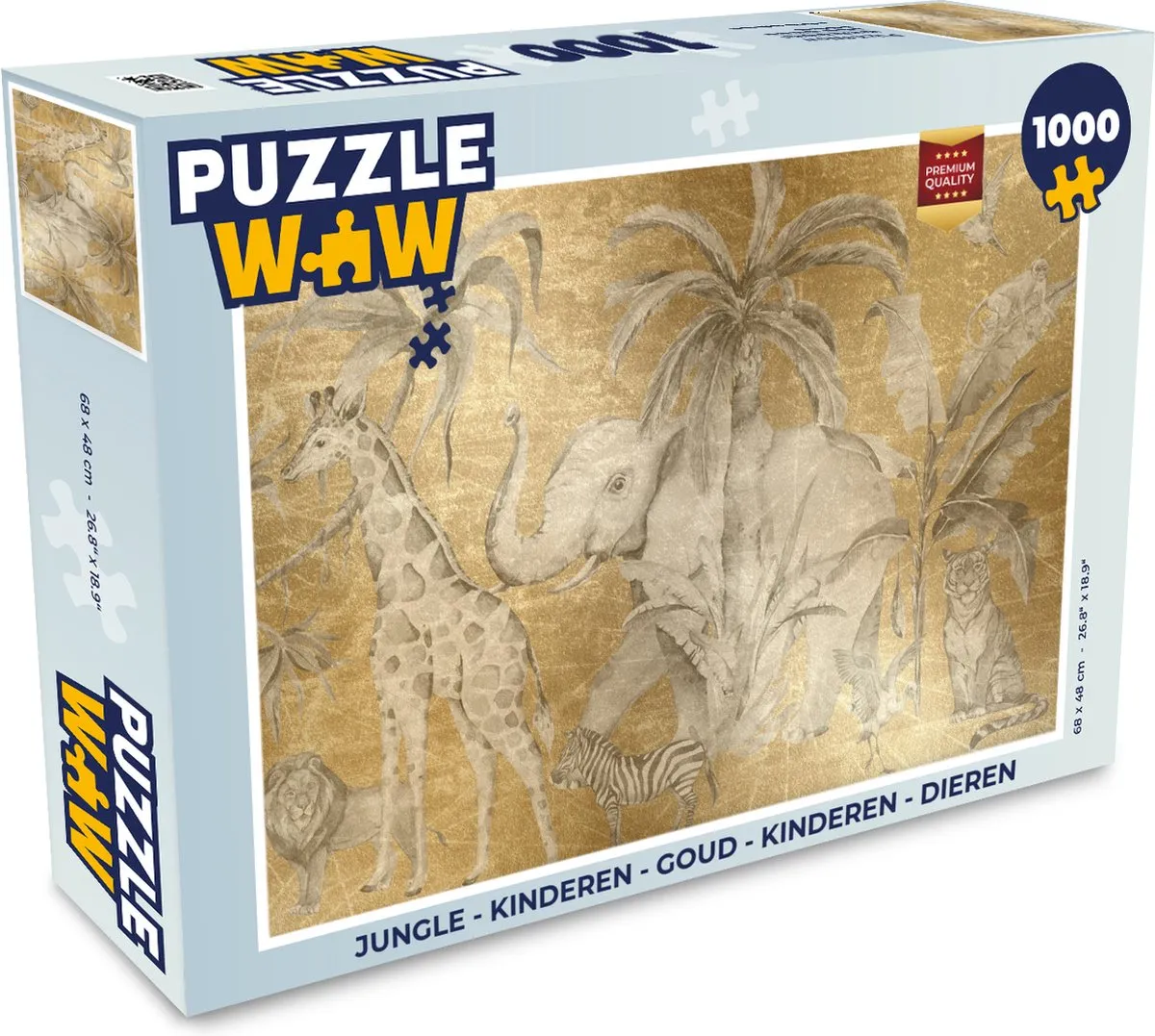 PuzzleWow Jungle Legpuzzel 1000 Stuks - Multicolor