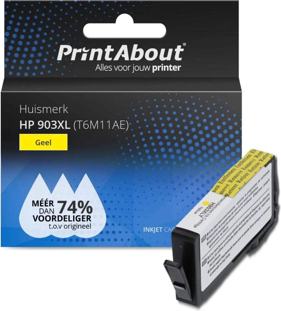 PrintAbout Inktcartridge T6M11AE Geel - 950 pagina's