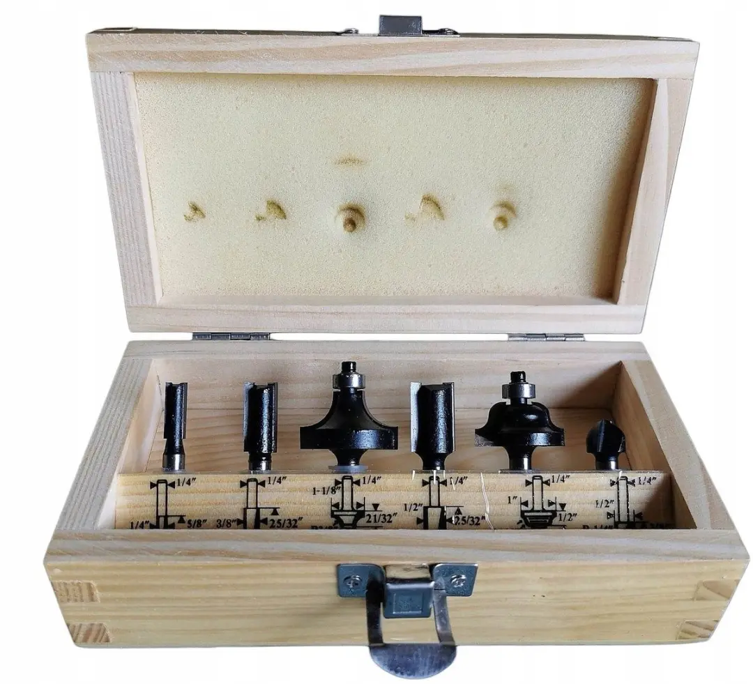 Bosch Houtfrees Bitset 1/4'' 6-delig