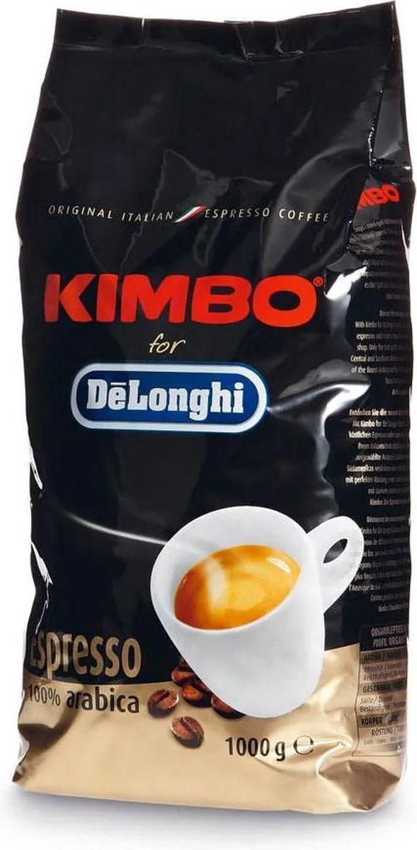 De'Longhi Kimbo Espresso Arabica Koffiebonen 1000g