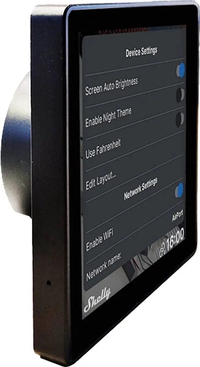 Shelly 302-3545 Wanddisplay Android WLAN - Zwart - afbeelding 2 van 4