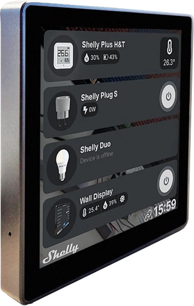 Shelly 302-3545 Wanddisplay Android WLAN - Zwart - afbeelding 3 van 4