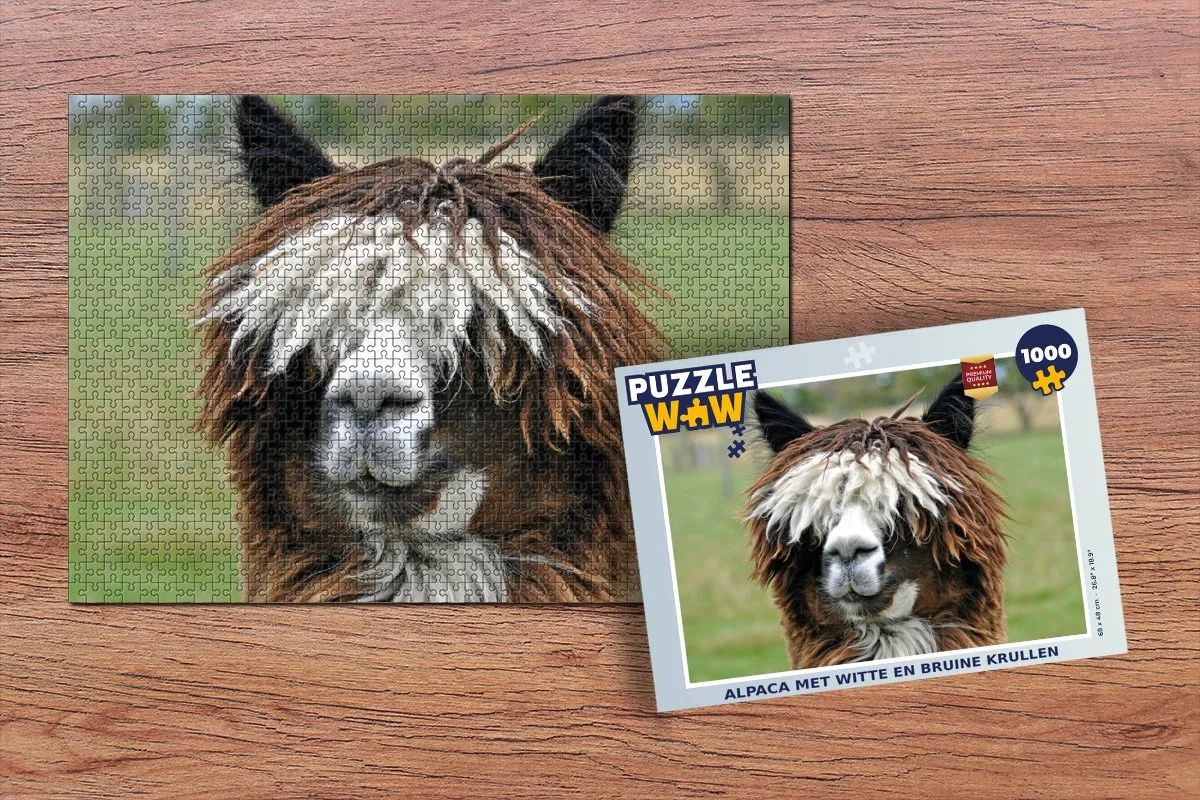 PuzzleWow Alpaca Legpuzzel 1000 Stuks - Multicolor