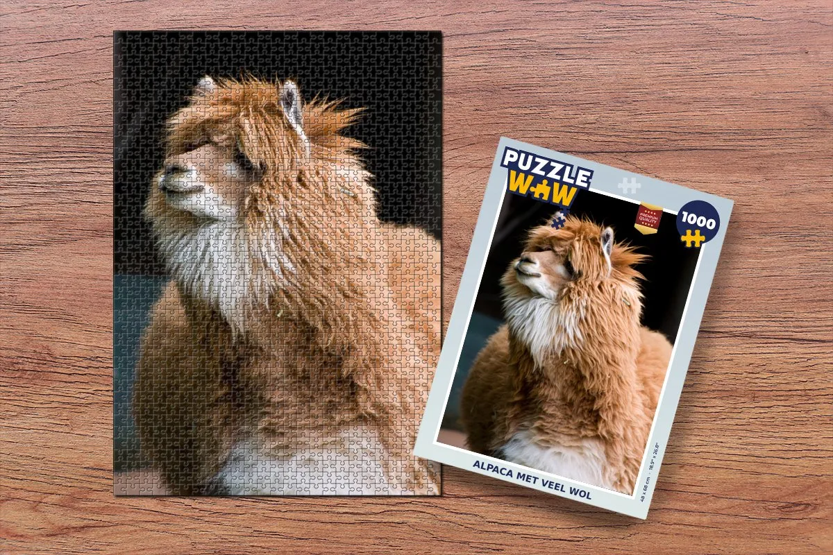 PuzzleWow Alpaca Legpuzzel 1000 Stuks - Multicolor