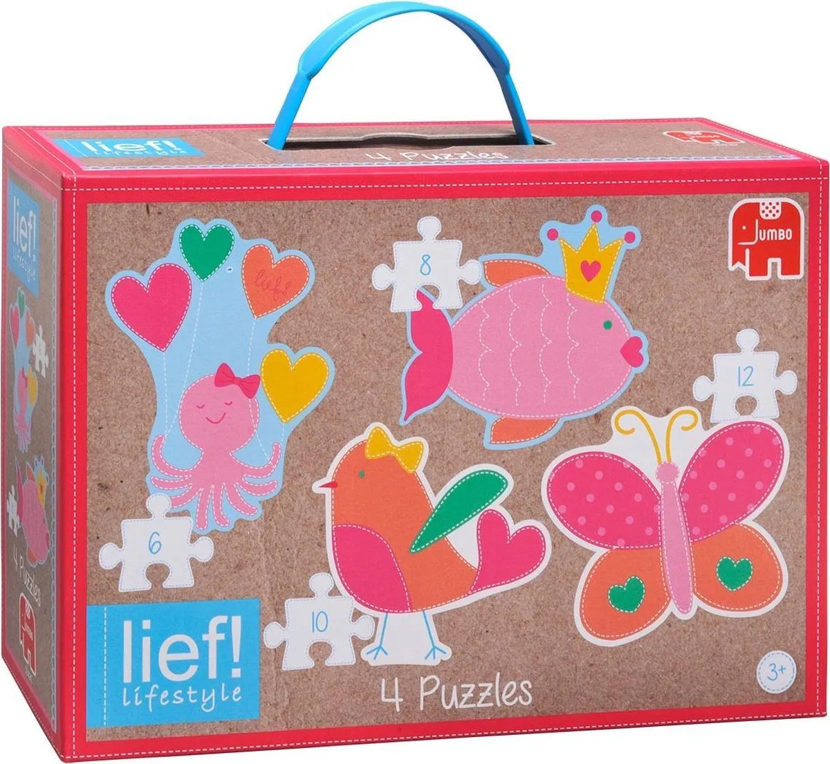 Jumbo Lief! 4-in-1 Vormenpuzzel