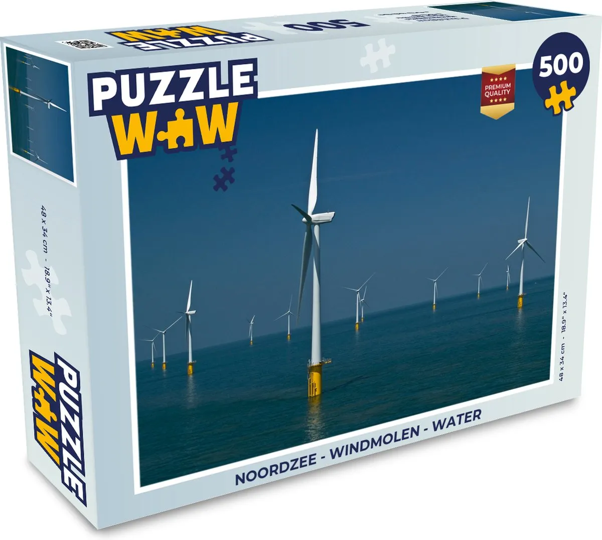 PuzzleWow Noordzee Windmolen Legpuzzel 500 Stuks