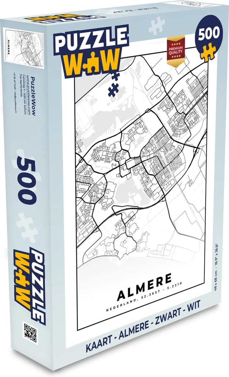 PuzzleWow Almere Legpuzzel 500 Stuks - Multicolor