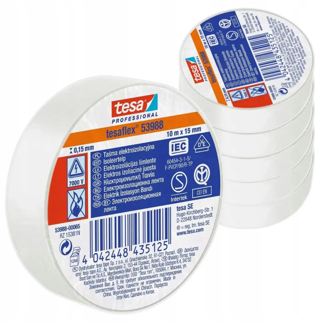 Tesa PVC Isolatietape 10m x 15mm