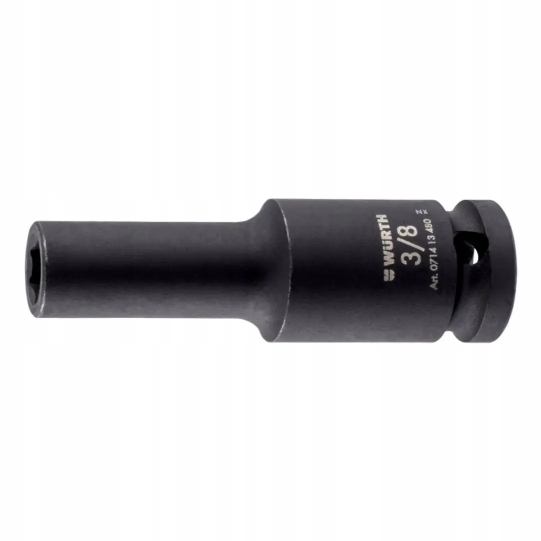 Wurth Slagdoppen 1/2" 3/8" Lang Zeskant Zwart