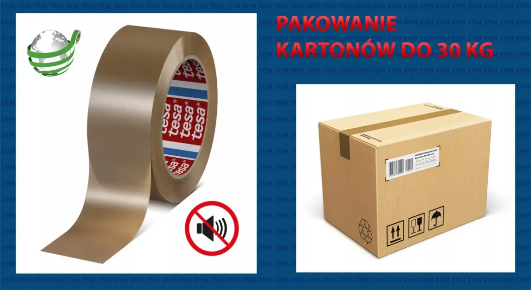 Tesa Bruine PET-verpakkingstape 50mm x 100m - afbeelding 3 van 3