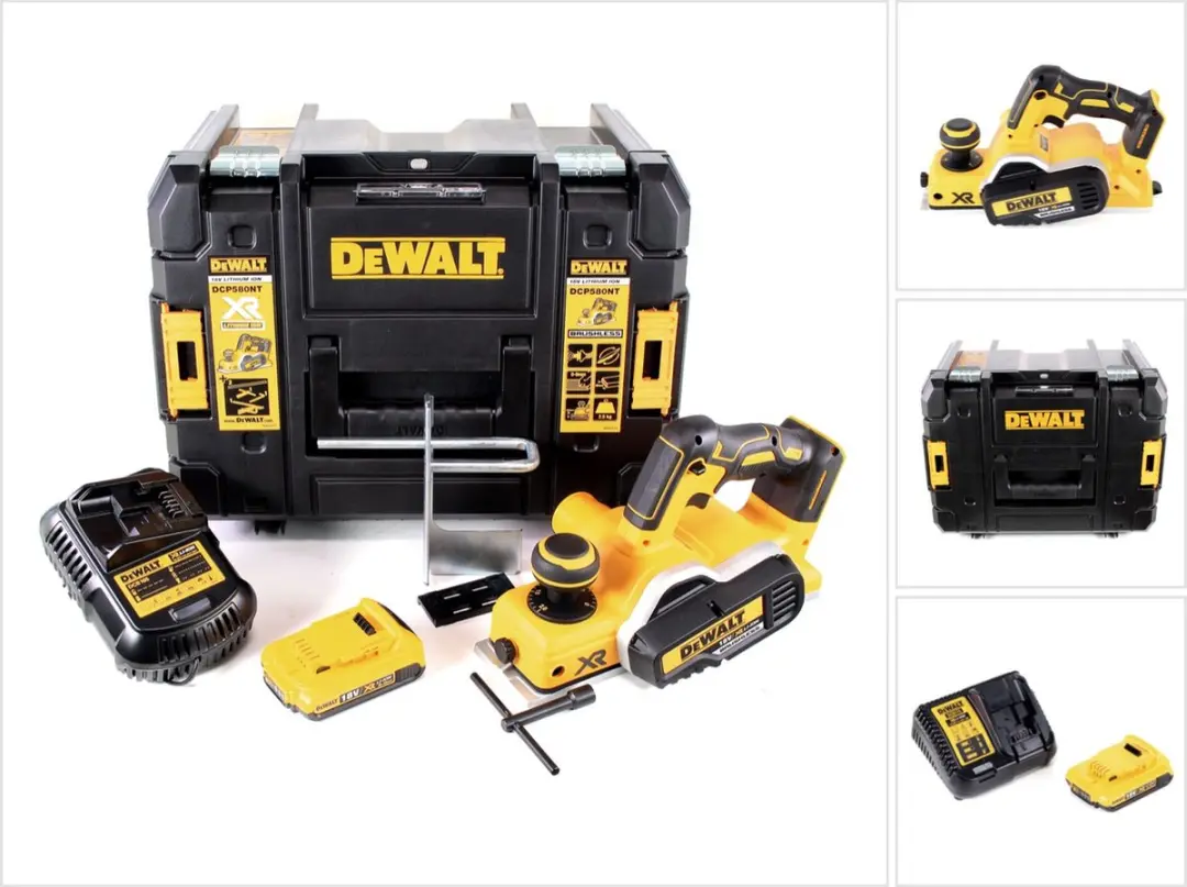 DeWalt DCP580D1 Accuschaafmachine 18V 82mm - met accu 2.0Ah & lader - afbeelding 3 van 6