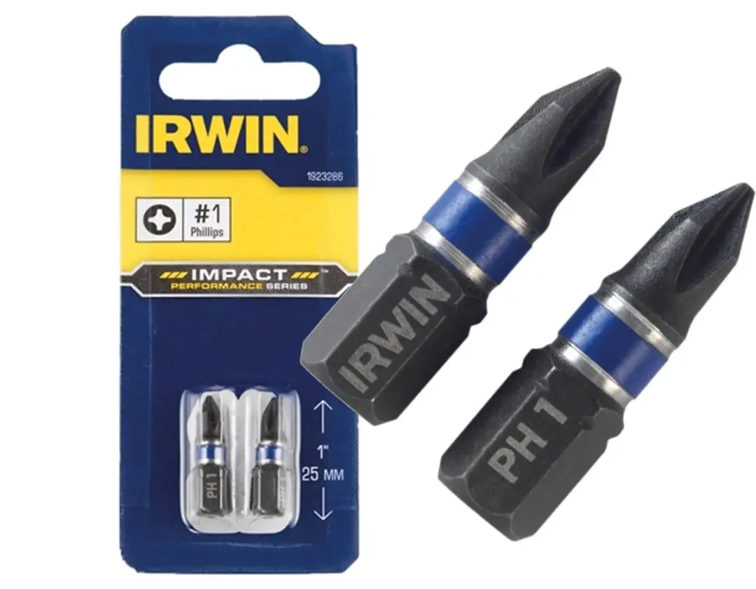 IRWIN PH1 slagbits 25mm, 2 stuks
