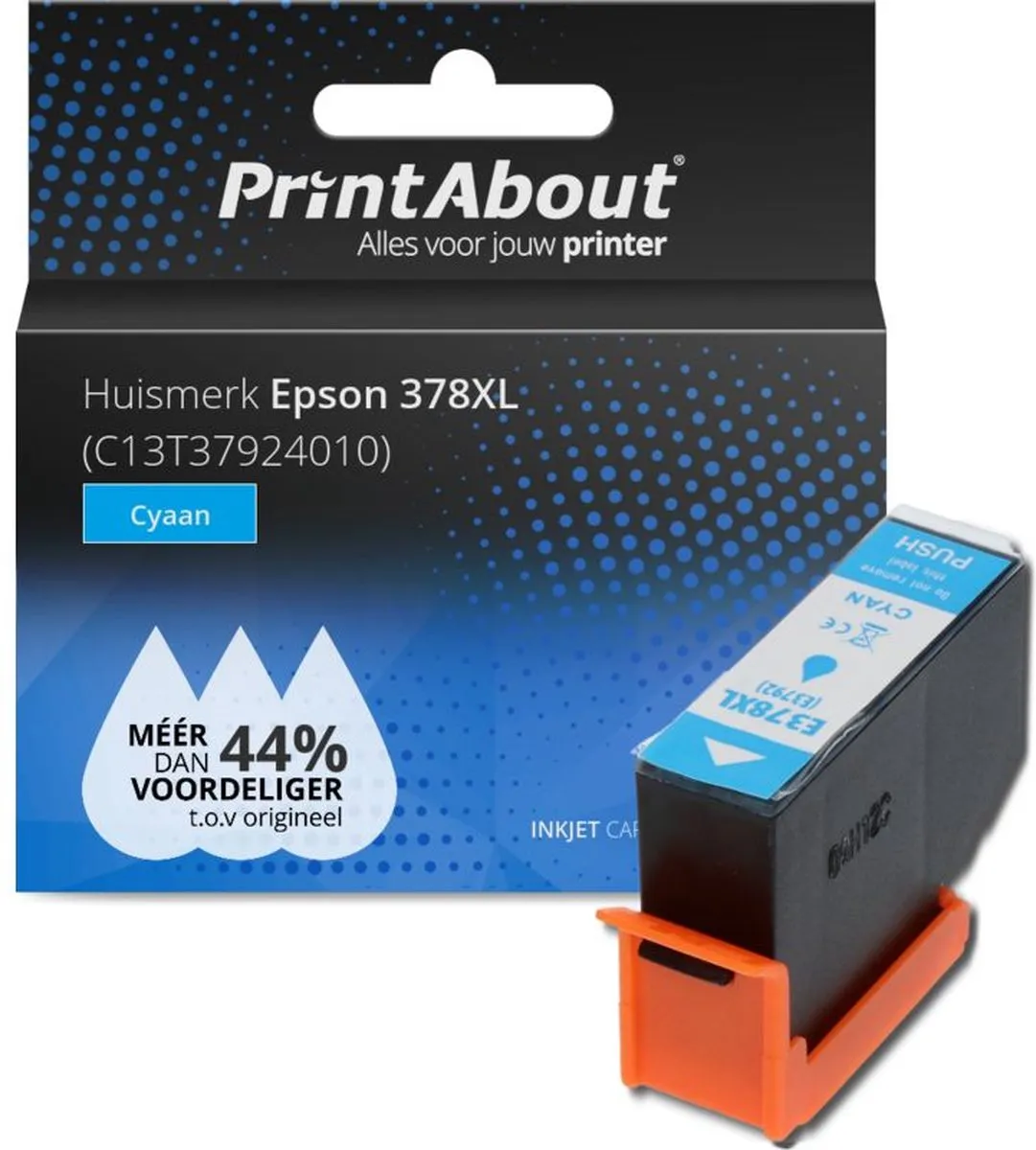 PrintAbout Inktcartridge C13T37924010 Cyaan - 900 Pagina's