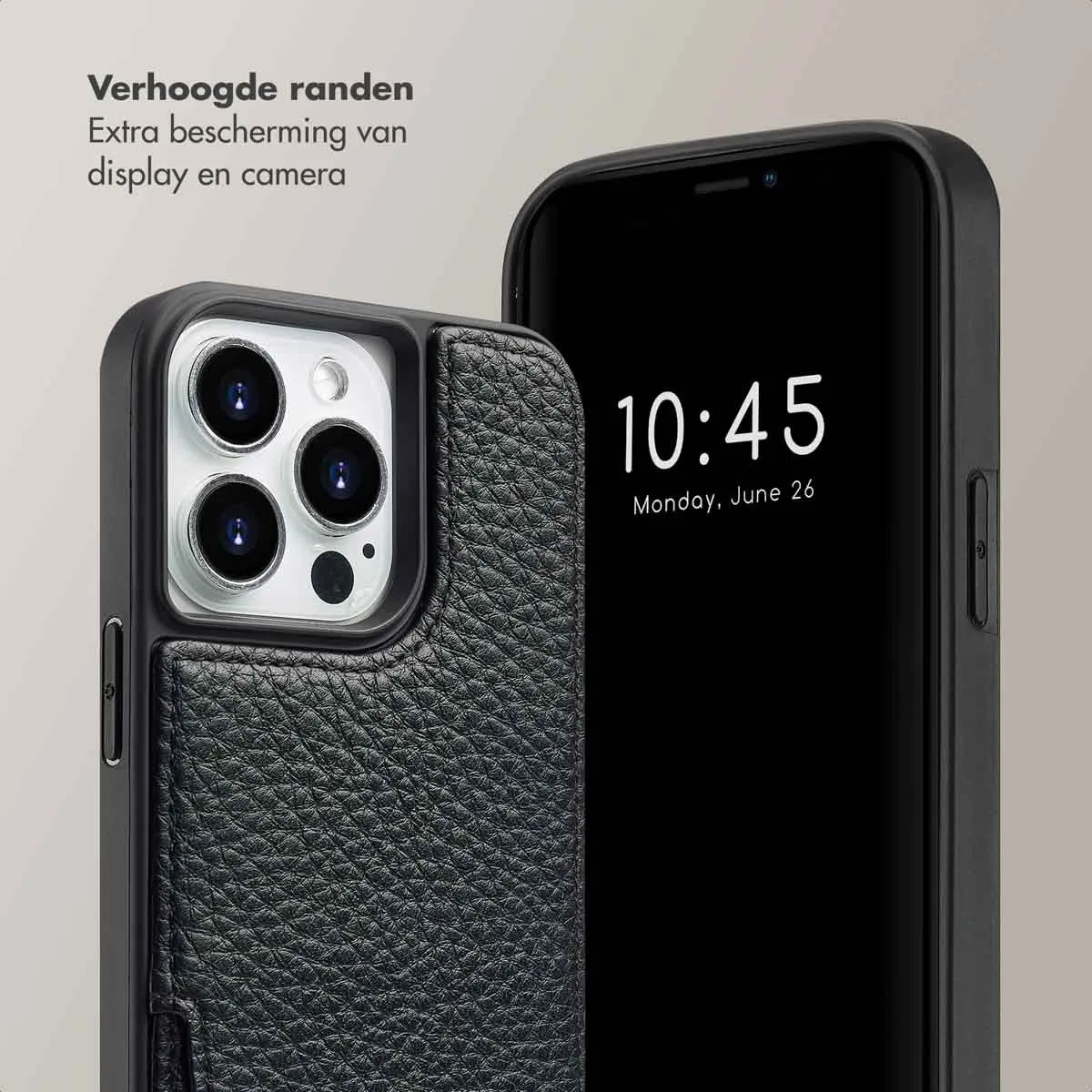 Selencia Hoesje iPhone 14 Pro - 2 Pasjes - Zwart