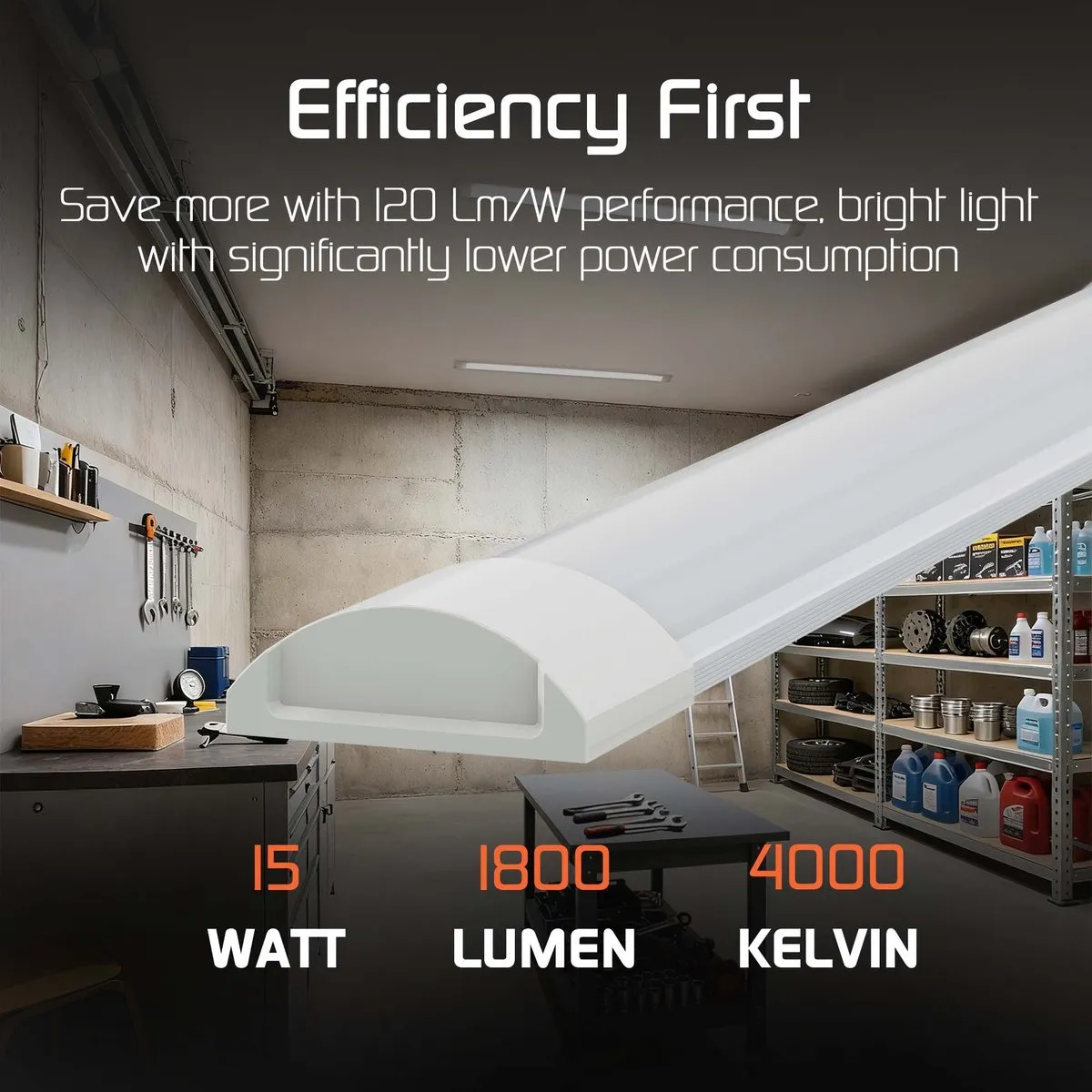 Ledvion LED Armatuur 60cm 15W 4000K - 1800 Lumen IP20