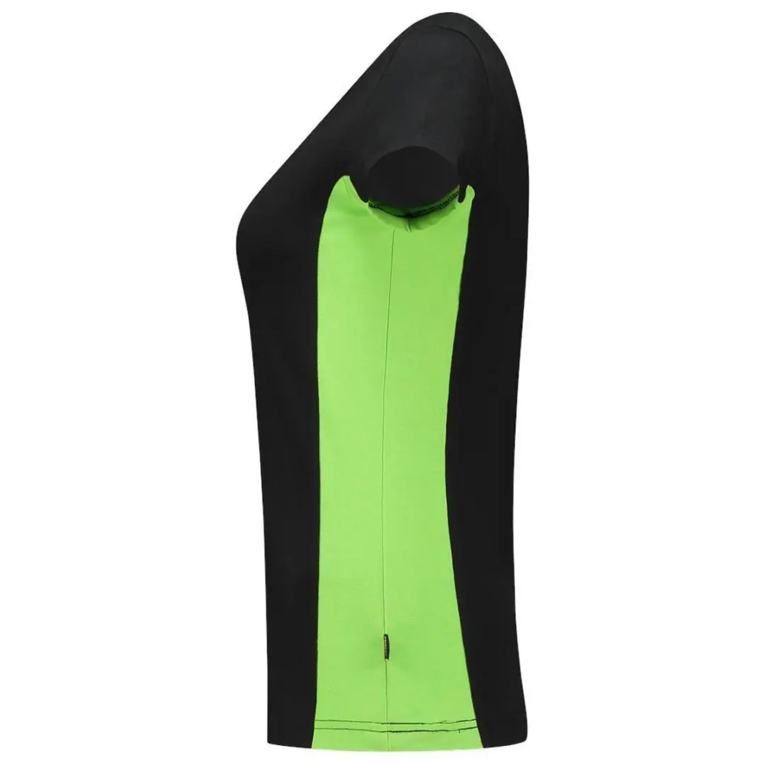 Tricorp T-shirt Bi-color Dames 102003 - XL - Zwart/Lime - afbeelding 3 van 6