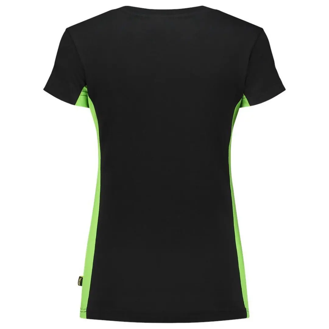 Tricorp T-shirt Bi-color Dames 102003 - XL - Zwart/Lime - afbeelding 2 van 6