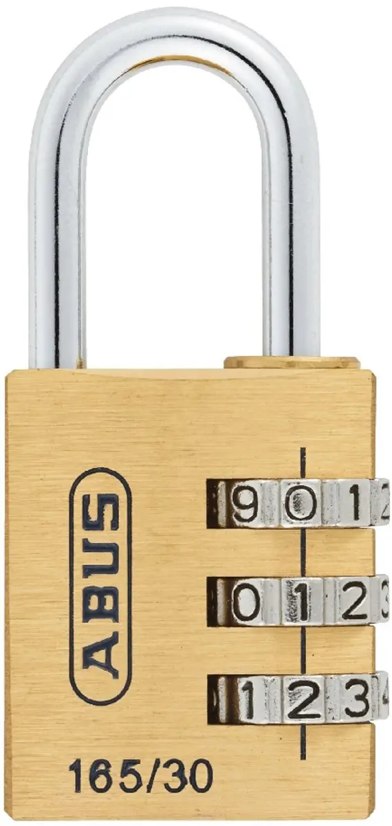 ABUS Cijferhangslot 165 Slotlichaam-B 20360 - Goud/Zilver - afbeelding 4 van 6