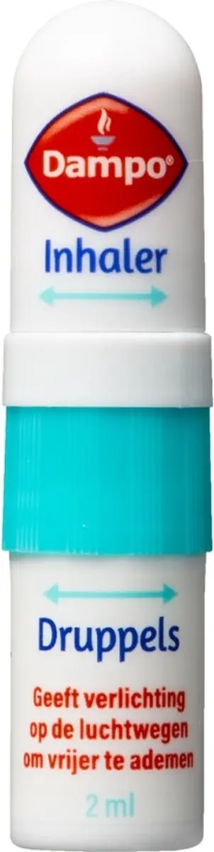 Dampo 2-in-1 Neusinhaler Inhalatiedruppels 2ml - Eucalyptus/Menthol