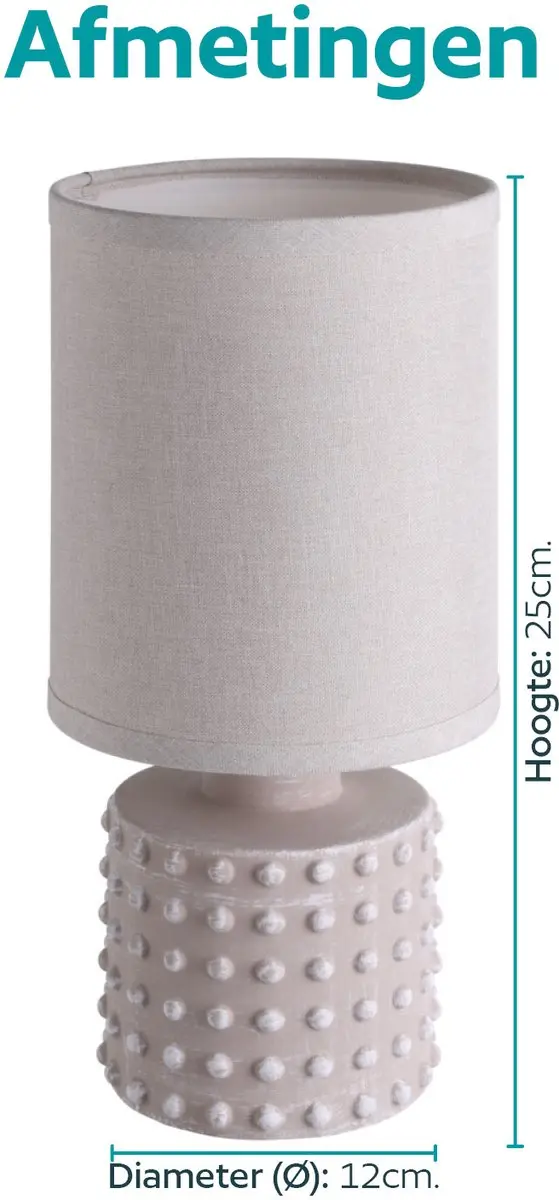 Eglo Romanoro Tafellamp E14 - 25 cm - Beige - afbeelding 6 van 6