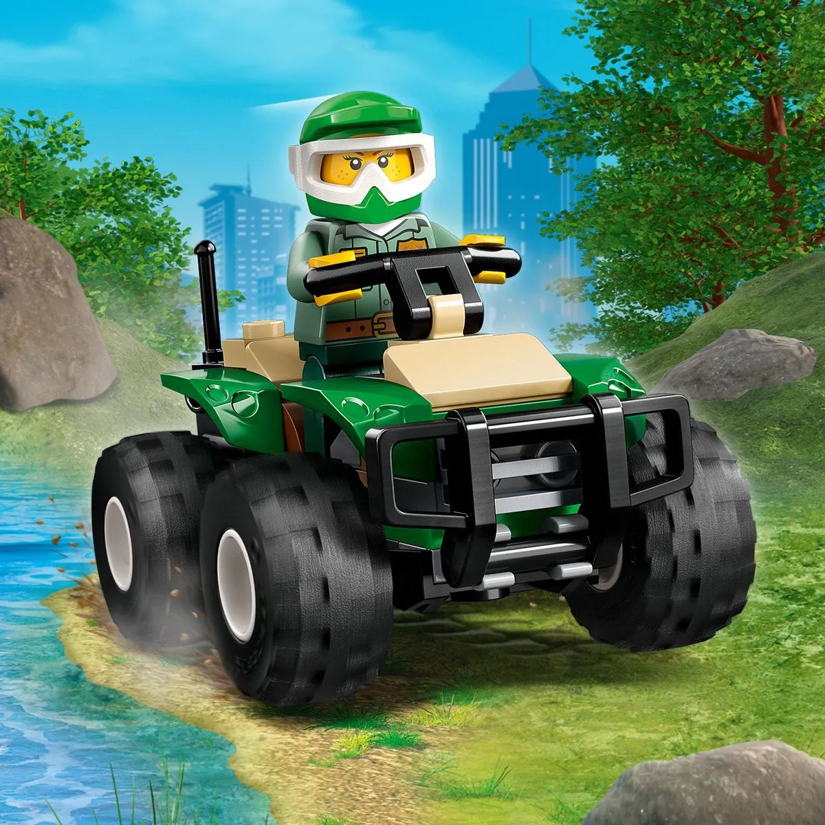 LEGO City 60394 Terreinwagen & Otterhabitat Bouwset - 90 Stukken