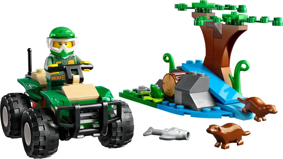 LEGO City 60394 Terreinwagen & Otterhabitat Bouwset - 90 Stukken