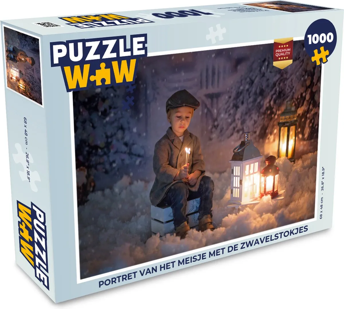 PuzzleWow Portret Sprookje Kerst Legpuzzel 1000 Stuks - Multicolor
