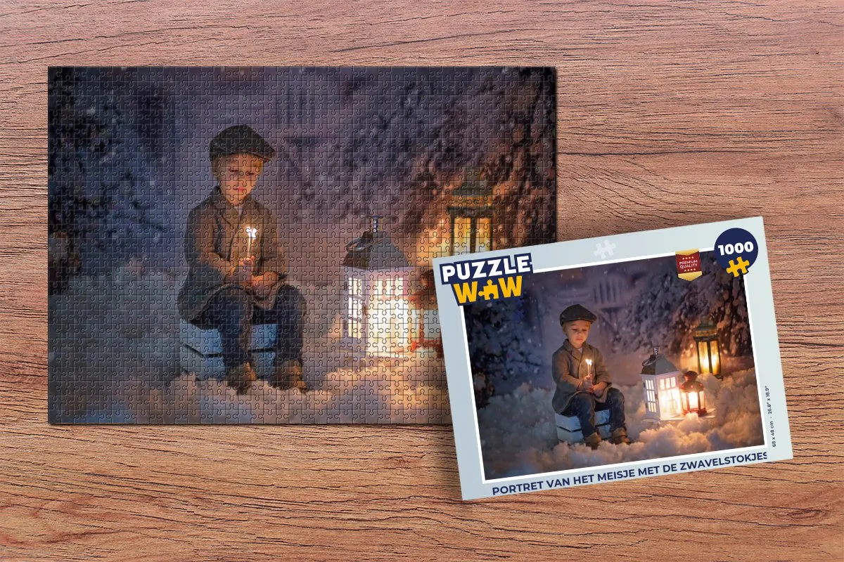 PuzzleWow Portret Sprookje Kerst Legpuzzel 1000 Stuks - Multicolor