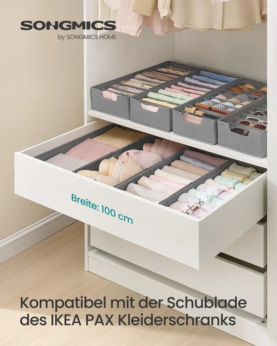 Songmics Ondergoedorganizer Set van 4 RUS013G01 - 50x22x10cm - afbeelding 4 van 6