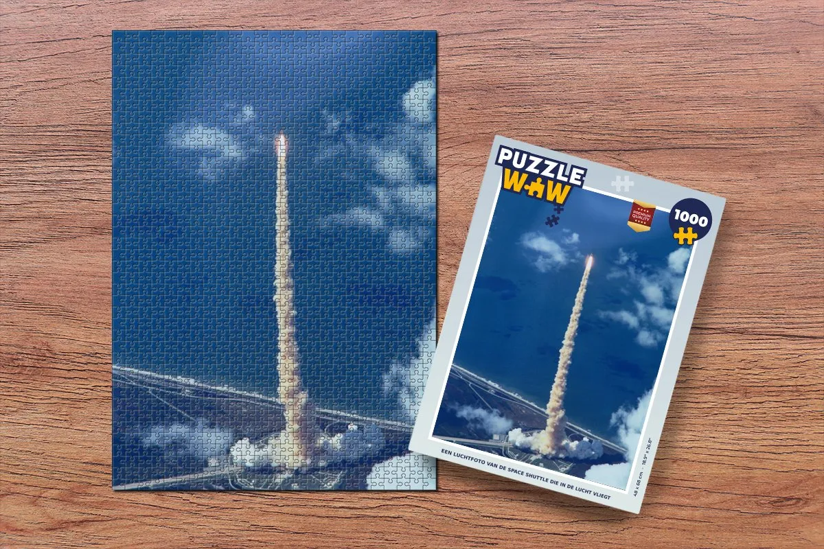 PuzzleWow Legpuzzel Space Shuttle 1000 Stuks - Multicolor