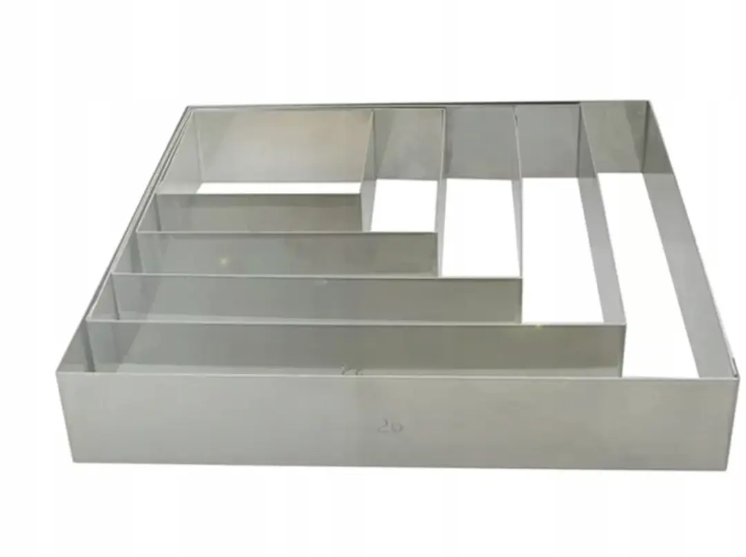 DeBuyer 3906.08 Vierkante Bakring - 8x8x4.5cm Roestvrijstaal - afbeelding 6 van 6
