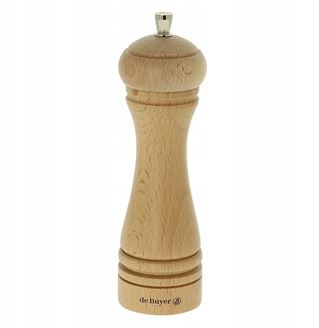 De Buyer JAVA Pepermolen 18 cm Natuurlijk Hout & Staal