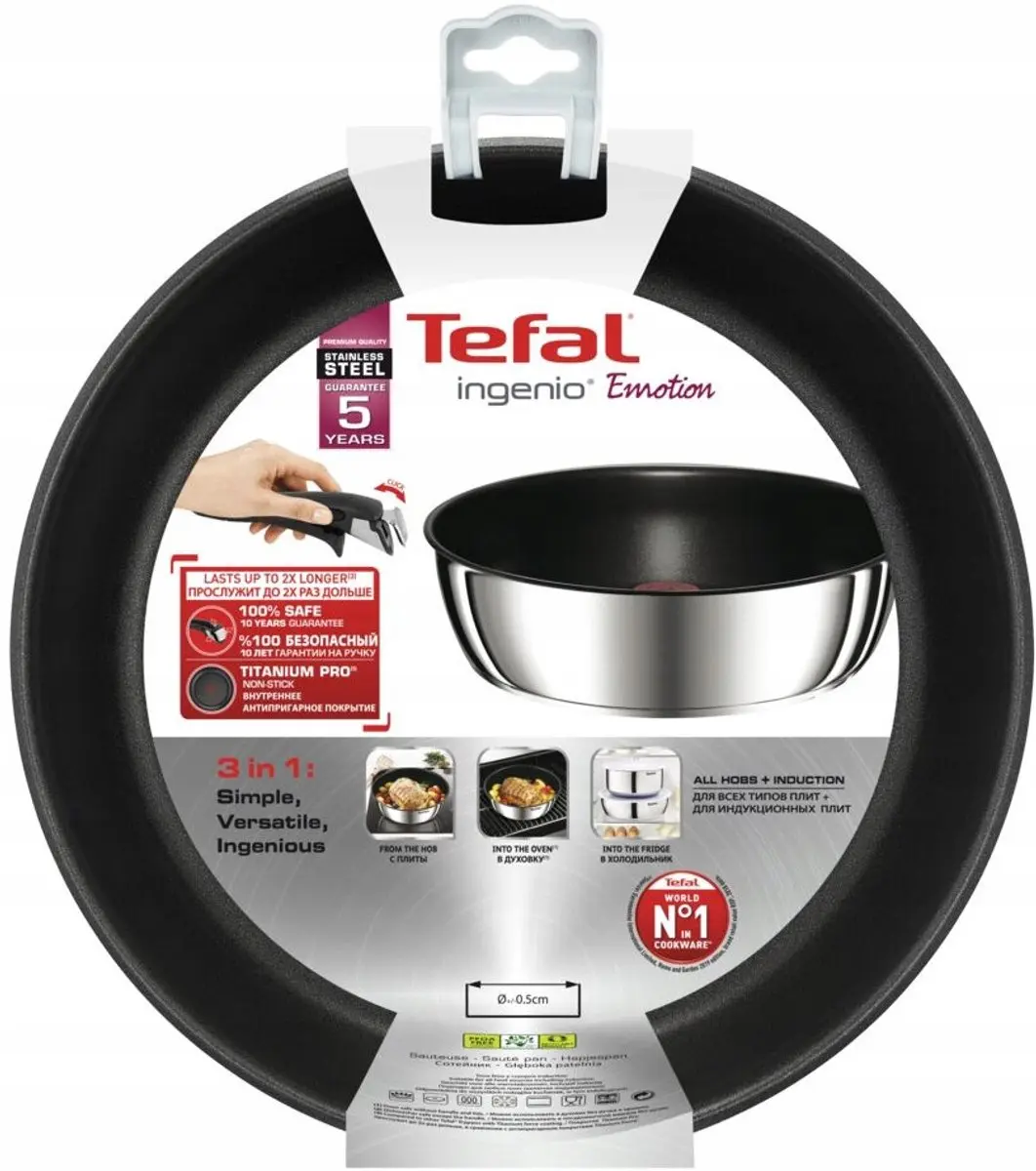 Tefal Ingenio Emotion Koekenpan 24cm - Anti-aanbak - Zilver - afbeelding 2 van 2