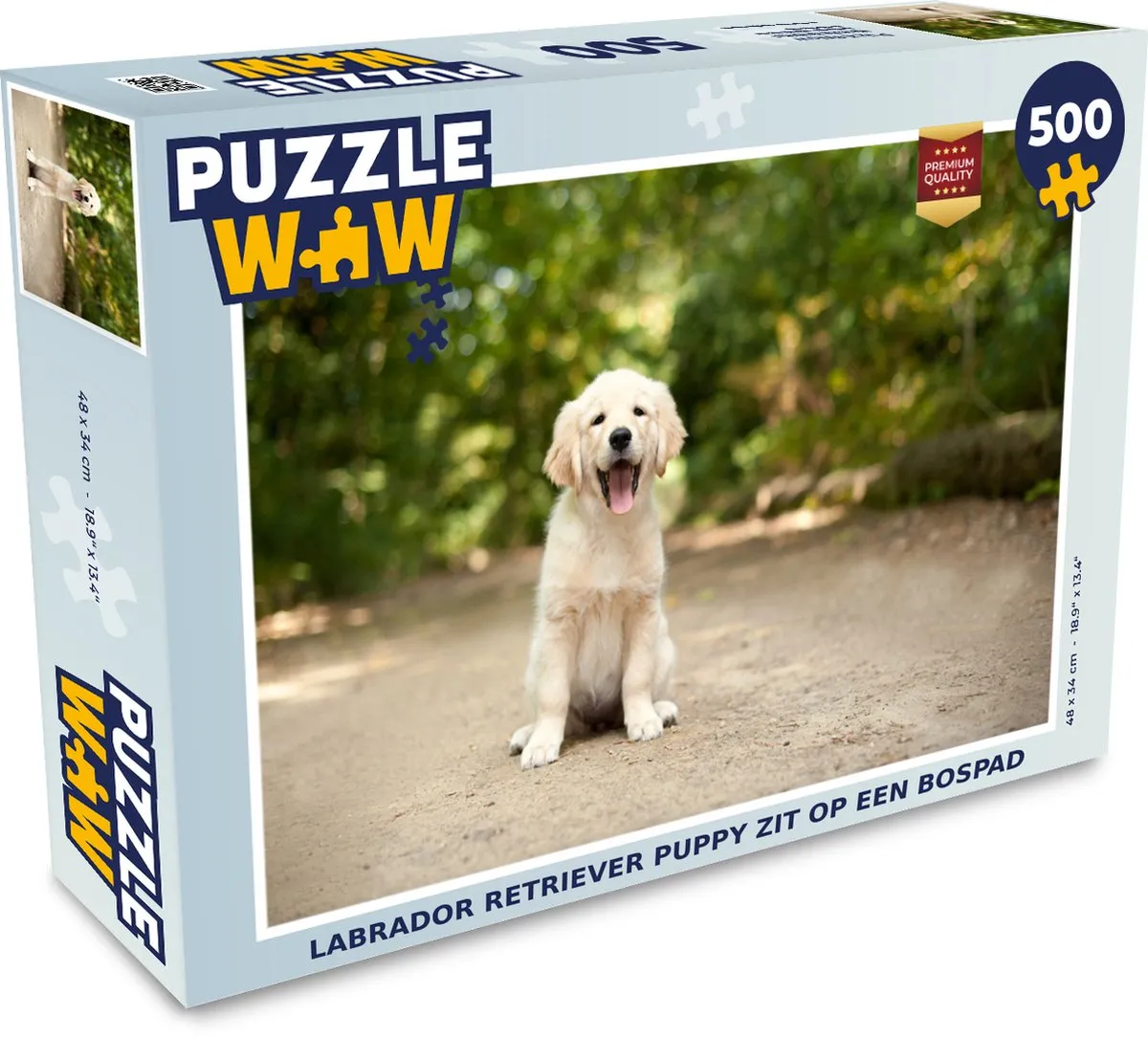 PuzzleWow Labrador Retriever Puppy Legpuzzel 500 Stuks - Multicolor