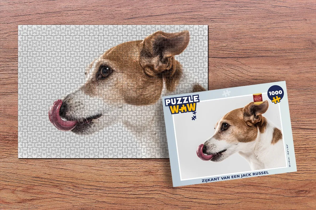 PuzzleWow Legpuzzel Jack Russel 1000 Stuks - Multicolor