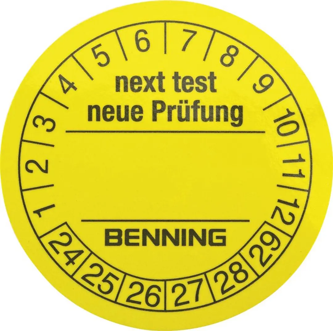 Keuringssticker Benning