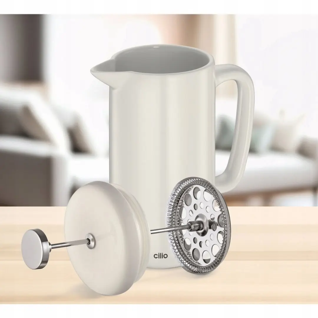 Cilio Porseleinen Koffiezetter 1000ml - 8 Kopjes - Crème - afbeelding 4 van 4