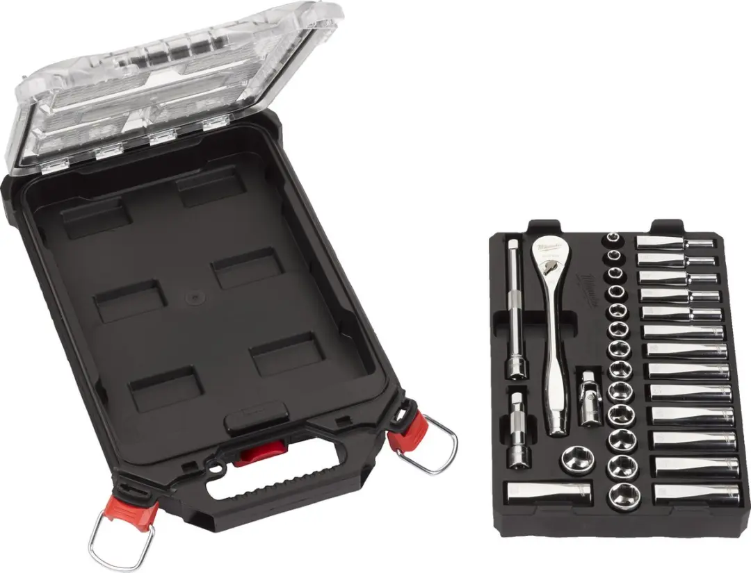 Milwaukee 4932478813 Ratel en- doppensets 3/8 Metric 32 pc Ratchet & Socket PACK