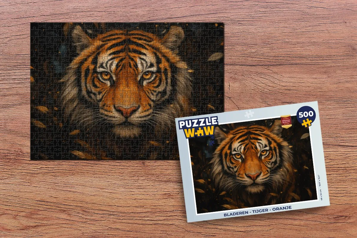 PuzzleWow Tijger Legpuzzel 500 Stuks - Oranje