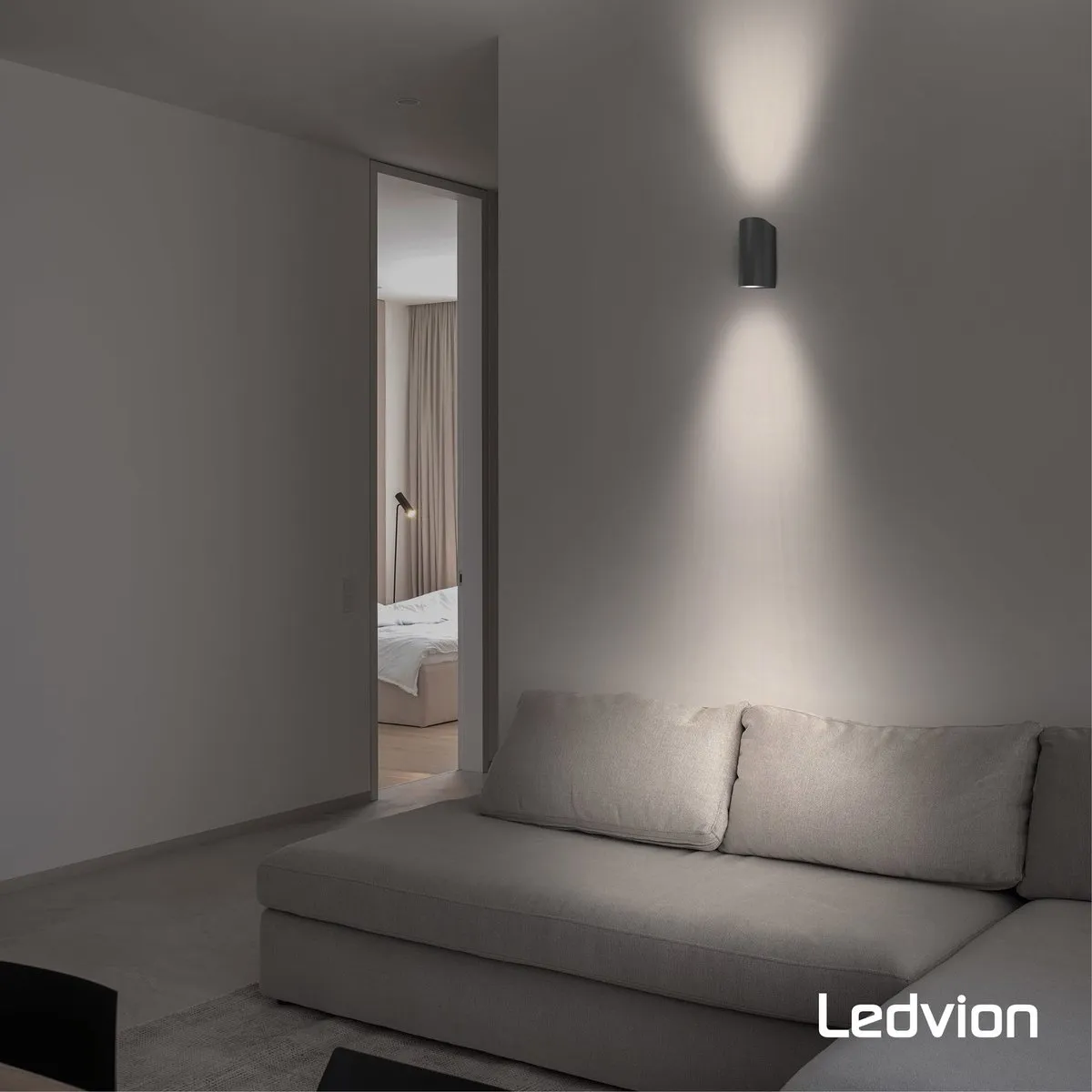 LEDVION Antraciet Wandlamp GU10 IP54 - 2 Stuks - afbeelding 6 van 6