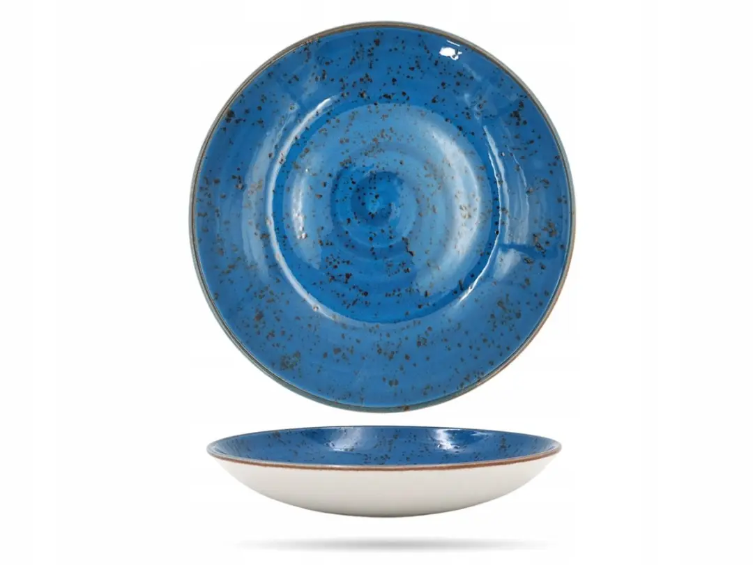 Deep Coupe Come Iris 25 cm blauw aardekleuren porselein Fine Dine