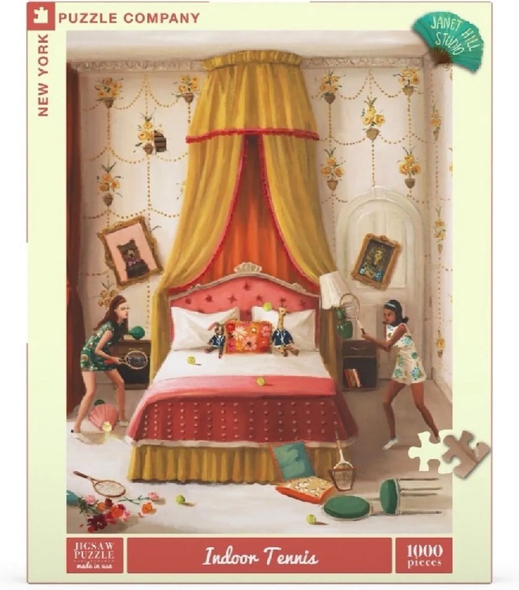 The New York Puzzle Company Janet Hill Indoor Tennis 1000 Stuks - Multi