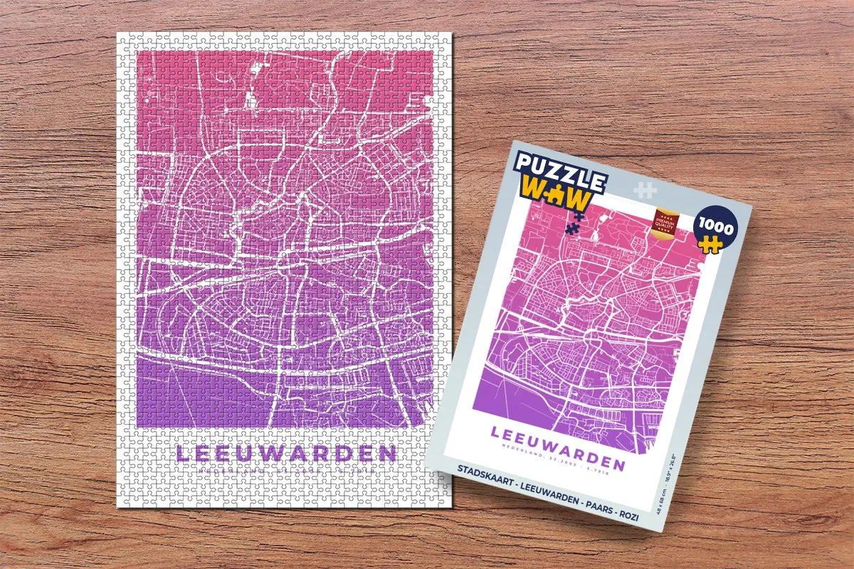 PuzzleWow Leeuwarden Legpuzzel 1000 Stuks - Multicolor