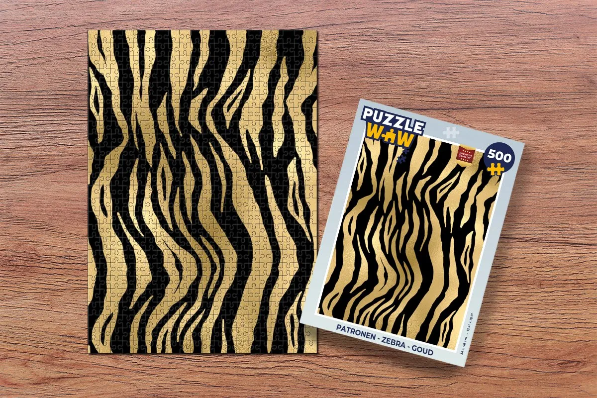 PuzzleWow Zebra Legpuzzel 500 Stuks - Multicolor