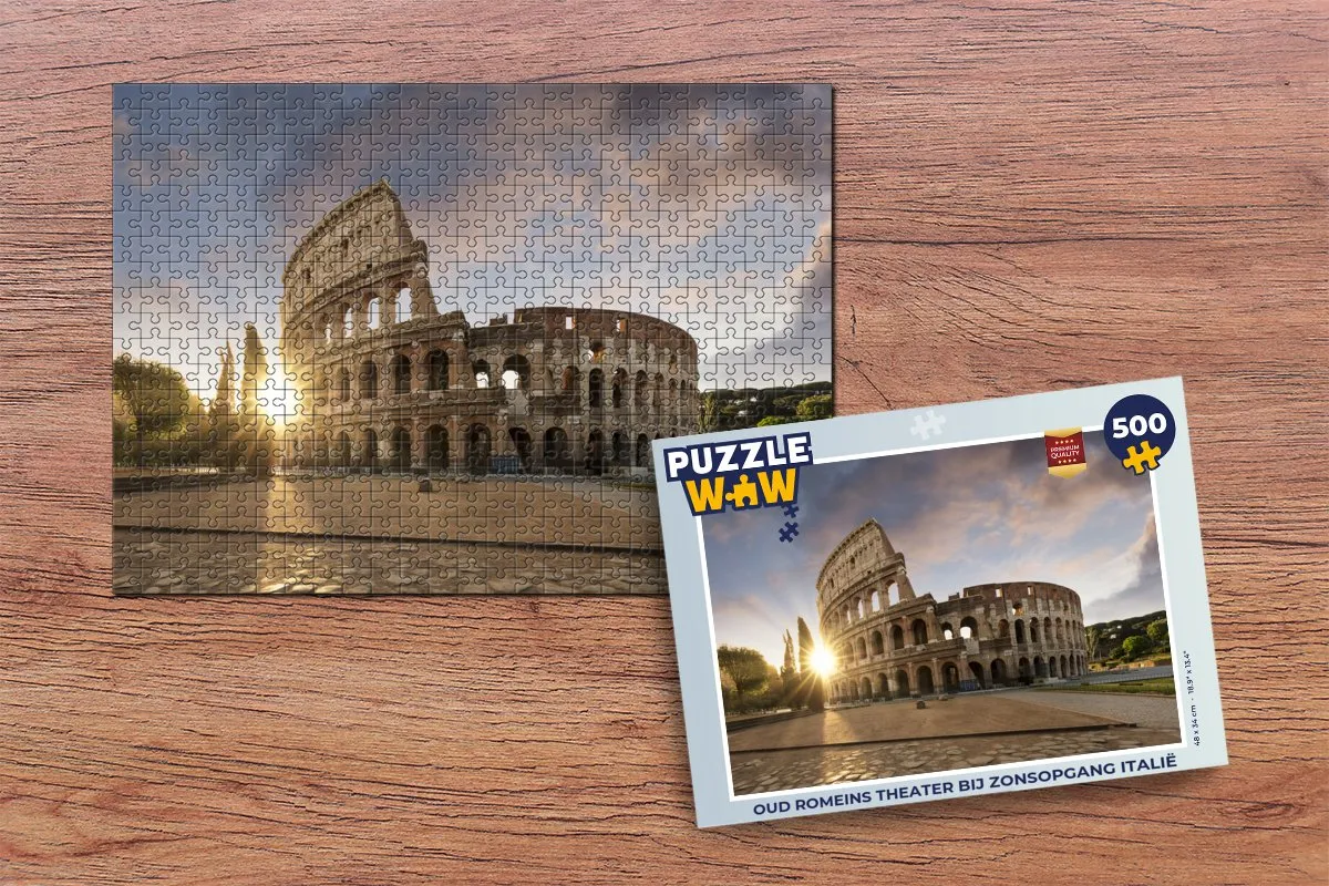 PuzzleWow Legpuzzel Oud Romeins Theater Italië 500 Stuks - Multicolor