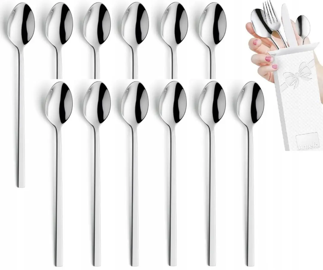 Amefa Kubus Lange Lepels (12 stuks)