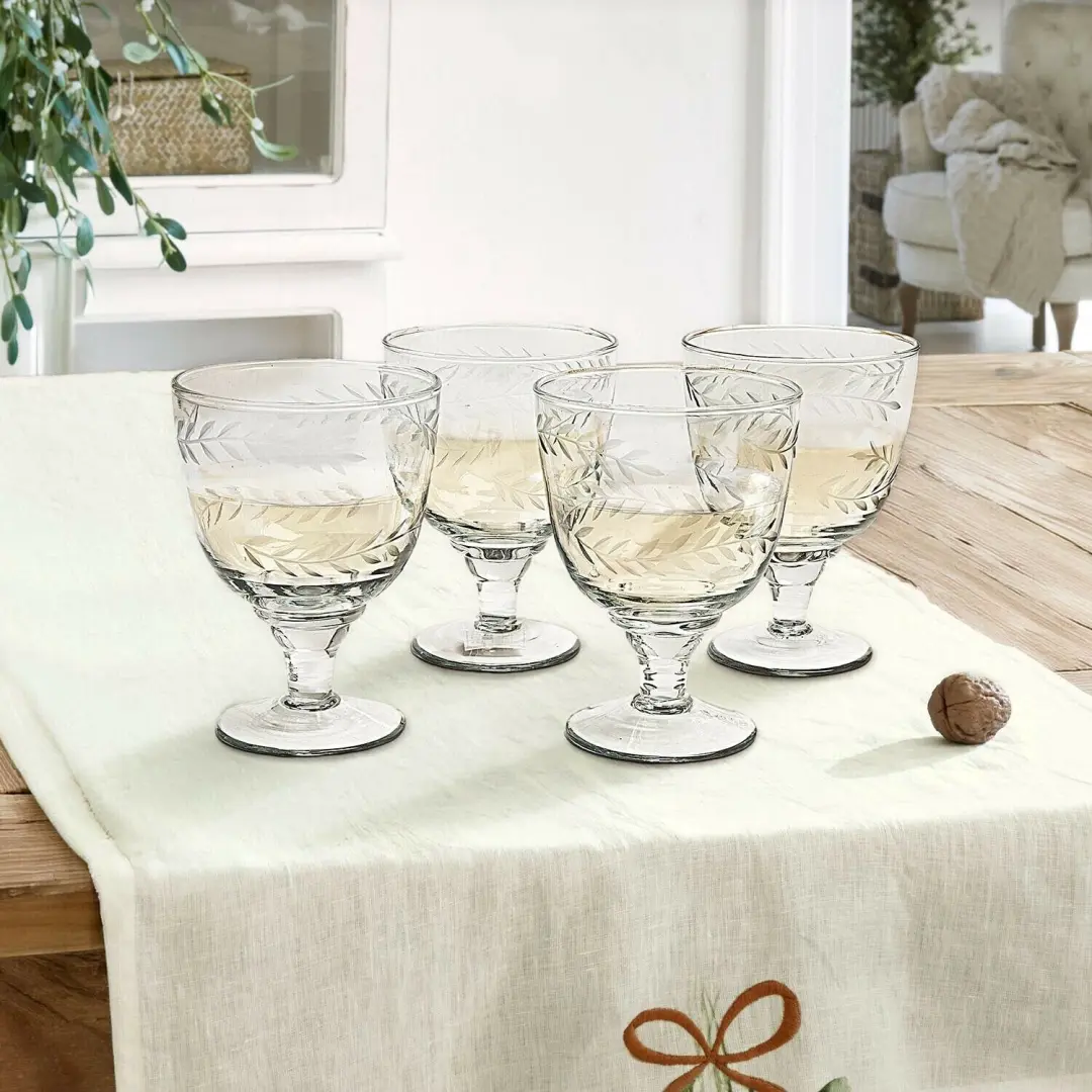 Loberon Clévarine Glas Set - 4 Stuks Ø10cm Heldere Glazen - afbeelding 2 van 2