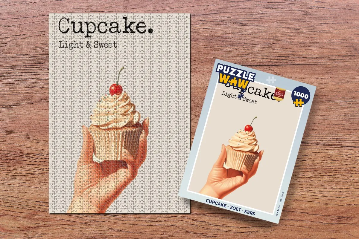 PuzzleWow Cupcake Legpuzzel 1000 Stuks - Cupcake - Tekst