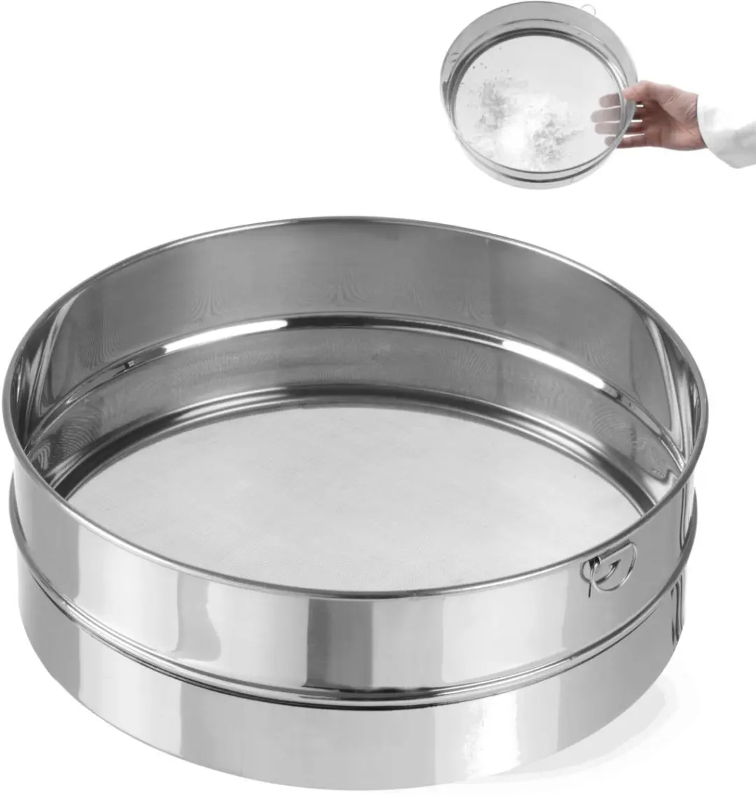Dicht bakzeef voor het zeven van meel, diameter 247 mm, staal